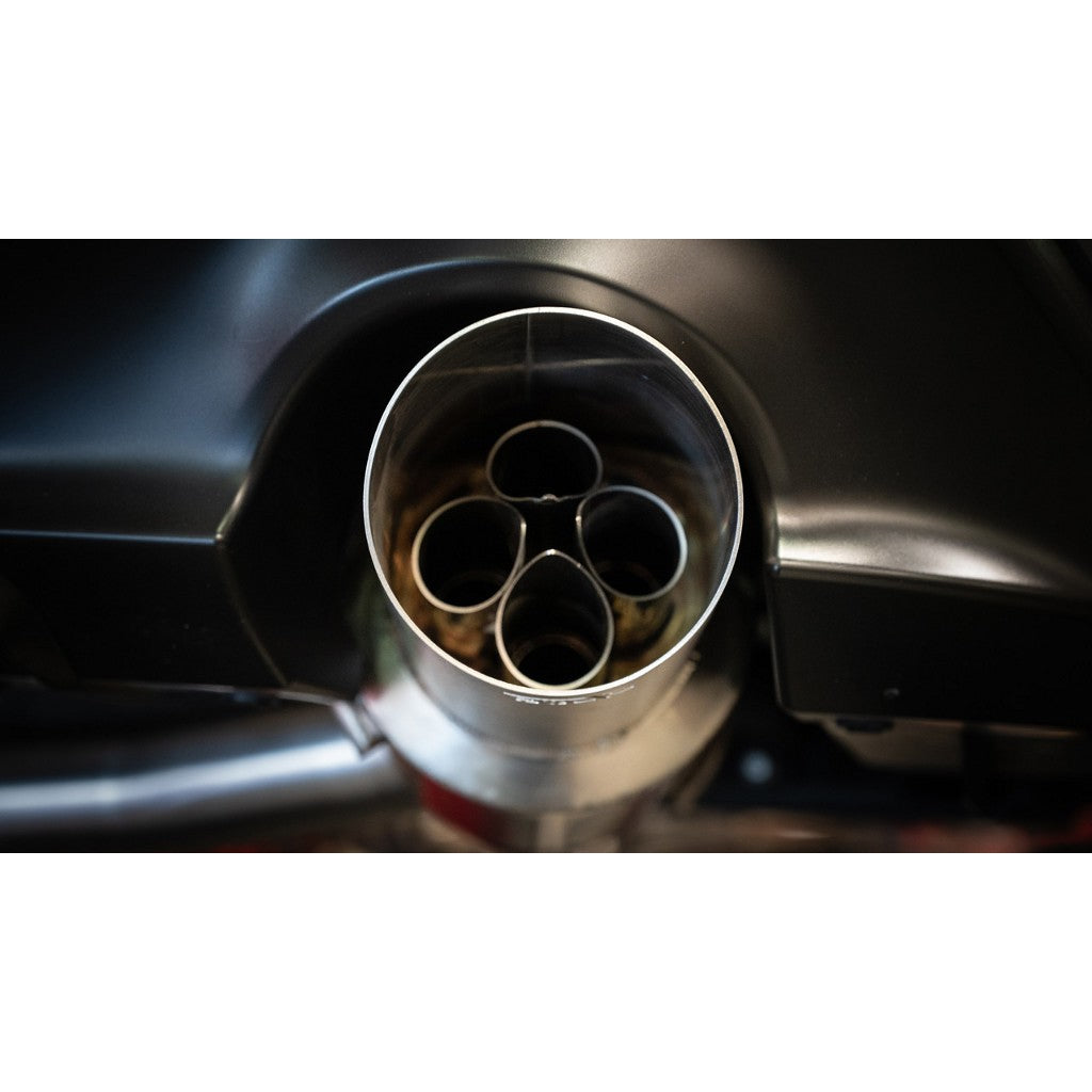 BORLA 140912 Exhaust System Cat-Back 3", ATAK (4.50" Brushed Stainless Steel Tip) for SUBARU BRZ 2022- / TOYOTA GR86 2.4L 2022-2025 Photo-4