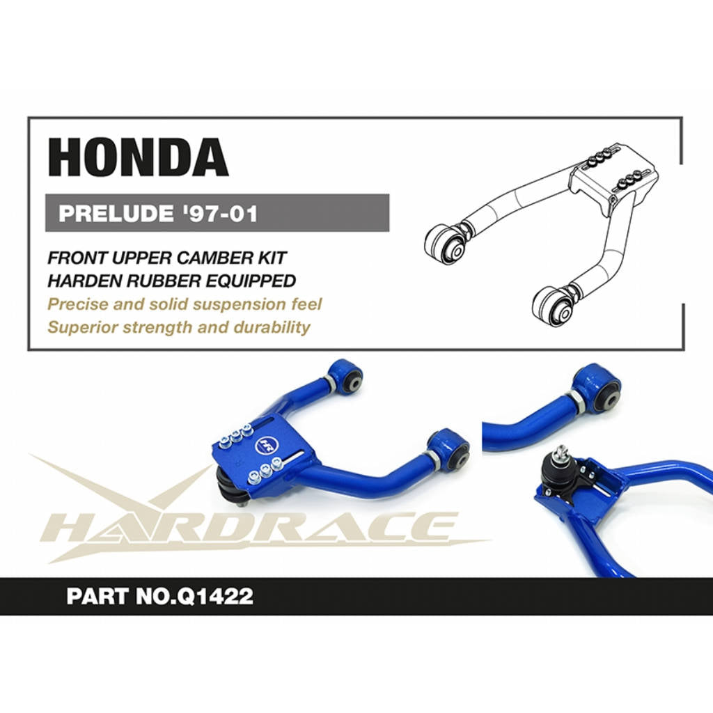 HARDRACE Q1422 Front Upper Camber Kit (Harden Rubber), 2pcs for HONDA Prelude 1997-2001 Photo-1