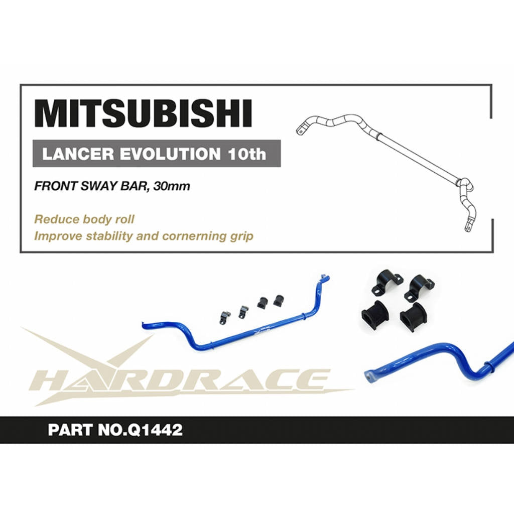 HARDRACE Q1442 Front Sway Bar, 30mm, 5pcs for MITSUBISHI Lancer Evo X Photo-1