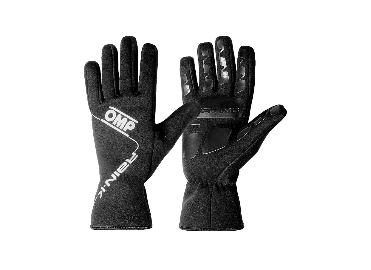 OMP KB0-2739-A01-071-004 Karting Gloves Rain K (for Kids), Black, Size 4 Photo-0