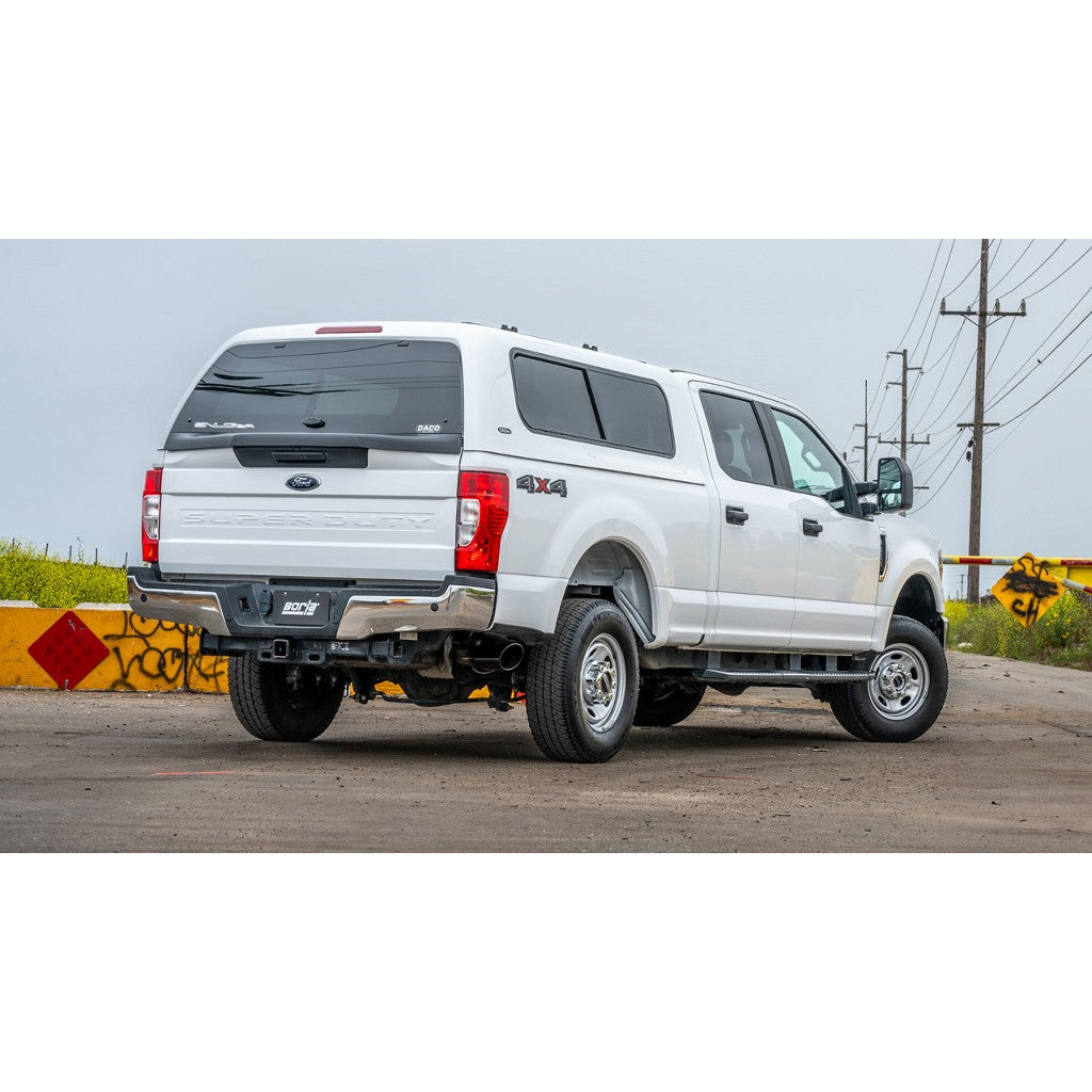 BORLA 141017BC Cat-Back Exhaust System 2.75", ATAK (5" Black Chrome Tips) for FORD F-250 / F-350 6.2L 2017-2021 Photo-1