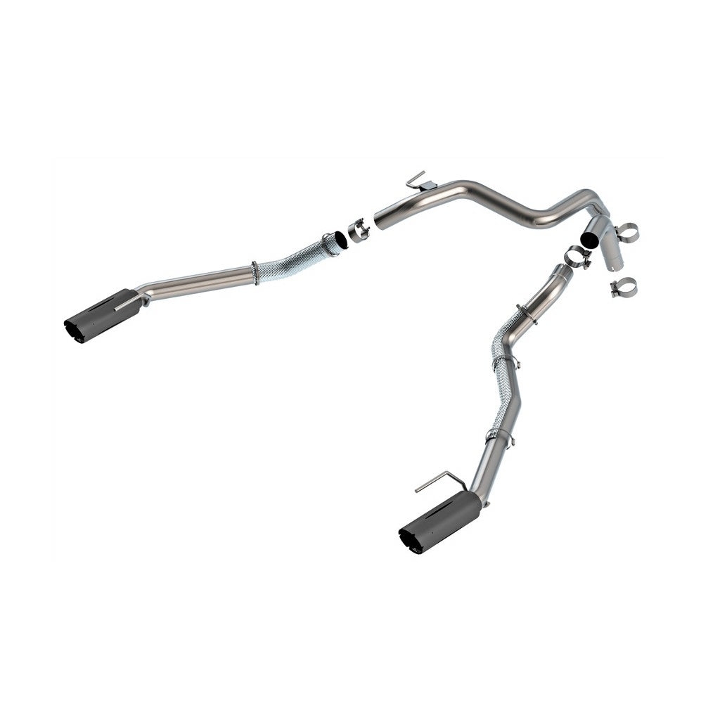BORLA 60743BRCB Tail Pipe Kit (4" Black Coated Tips) for FORD Ranger Raptor 2024- Photo-0