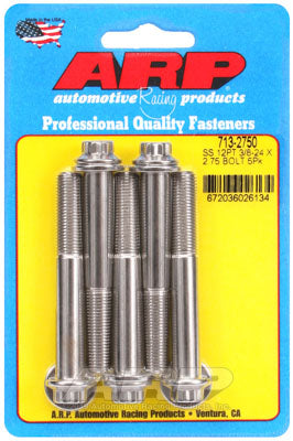 ARP 713-2750 SAE Bolt Kit 3/8-24 x 2.750 12pt SS bolts Photo-0
