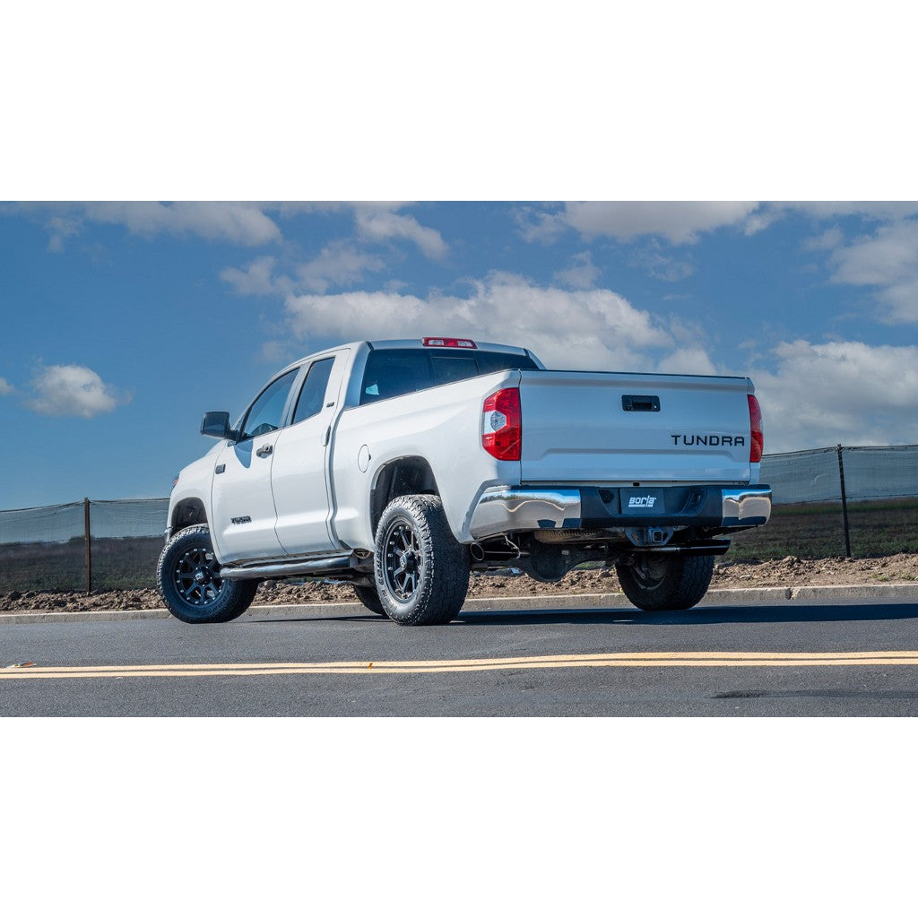 BORLA 140332BC Cat-Back Exhaust 2.25", Touring (4" Black Chrome Tips) for TOYOTA Tundra 4.6L / 5.7L 2009-2021 Photo-1