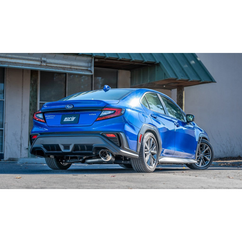 BORLA 140931 Cat-Back Exhaust 3", ATAK (4.5" Brushed Steel Tips) for SUBARU WRX 2.4L 2022-2025 Photo-2