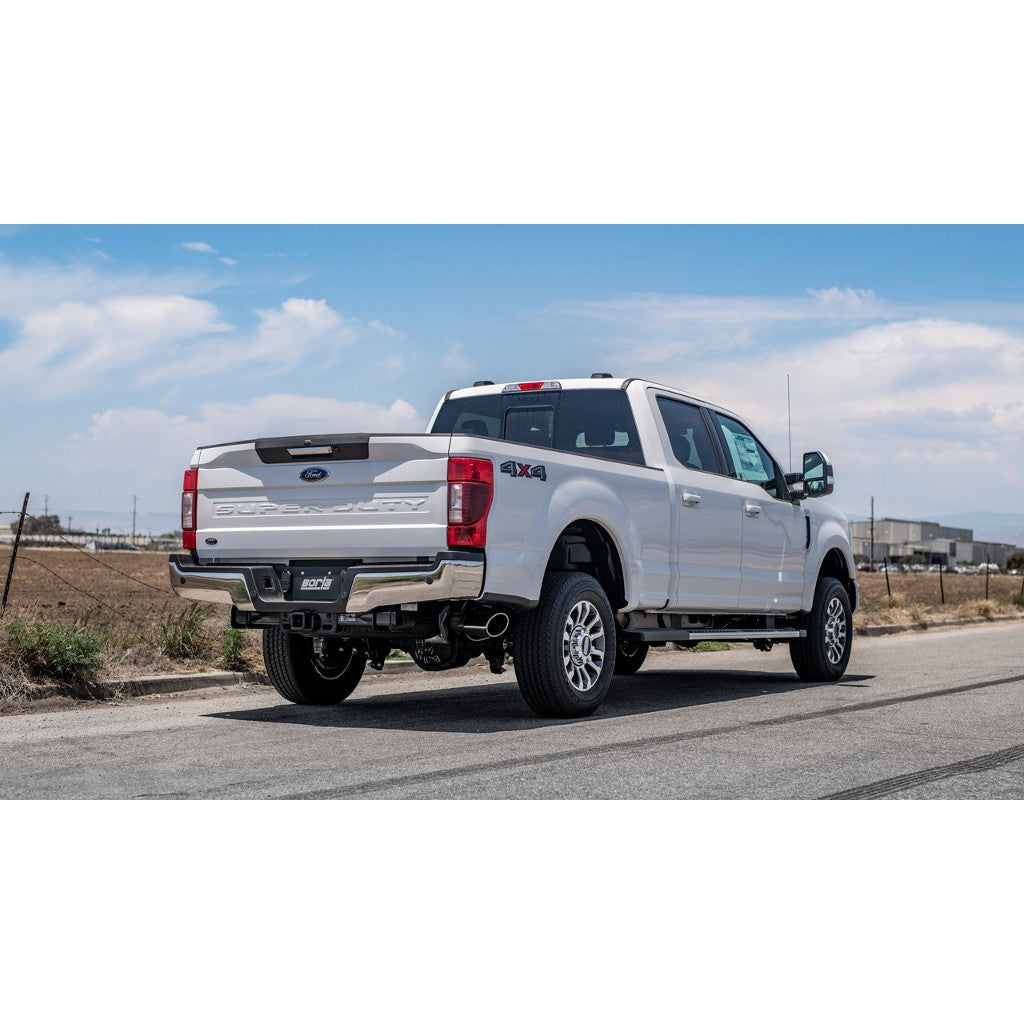 BORLA 141015 Cat-Back Exhaust 2.75", 3.5", ATAK (5" Bright Chrome Tips) for FORD F-250 / F-350 Super Duty 2020- Photo-1