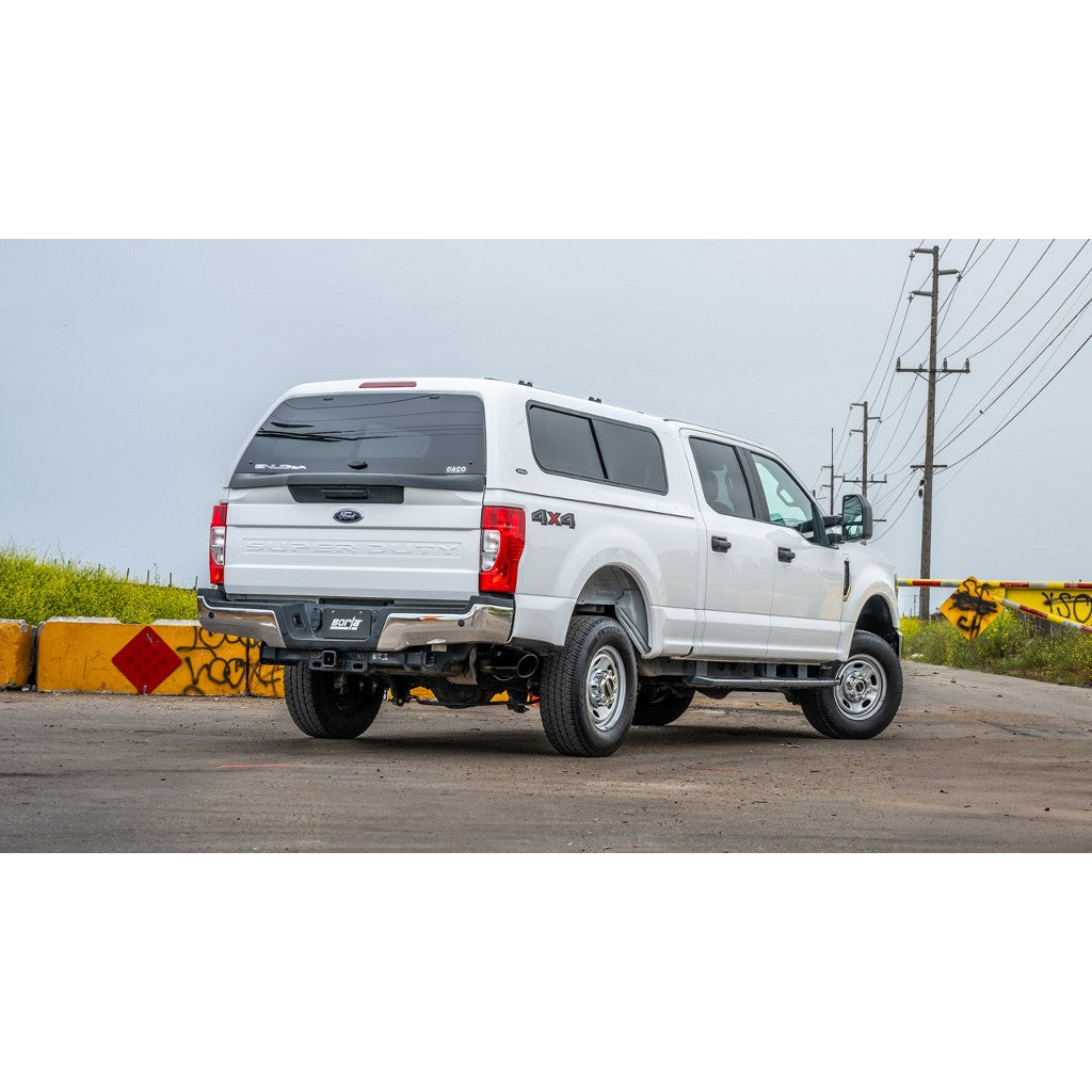 BORLA 141015BC Cat-Back Exhaust 2.75", 3.5", ATAK (5" Black Chrome Tips) for FORD F-250 / F-350 Super Duty 2020- Photo-1