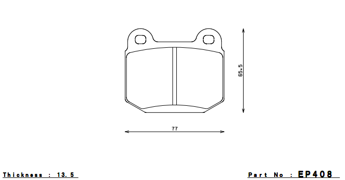 ENDLESS EP408SSY Rear brake pads INFINITI G35 (02-04)/NISSAN 350Z (03-07) BREMBO Photo-1