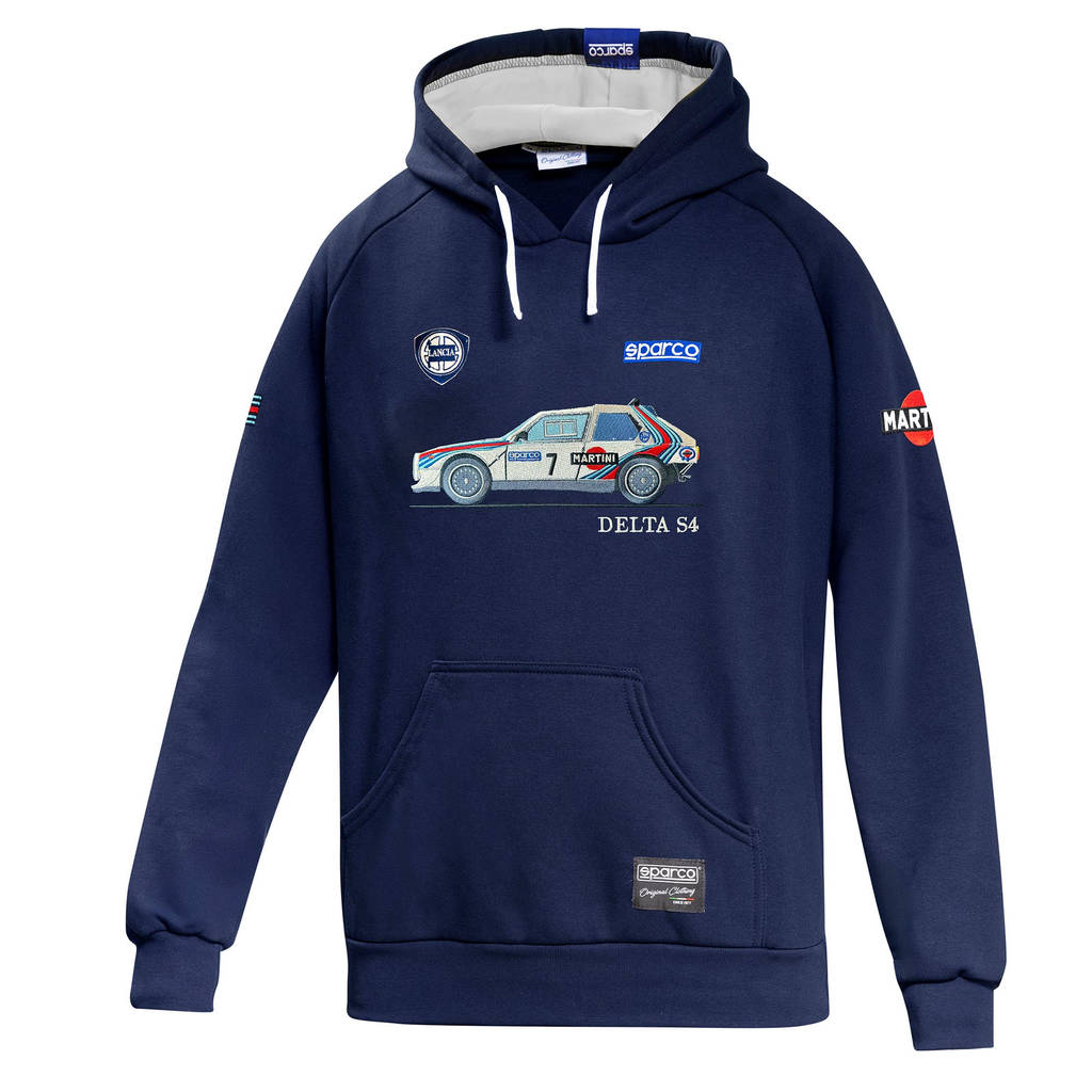 SPARCO BMF0094NDN0600M Hoodie Lancia MR S4, Blue/White, Size M Photo-0
