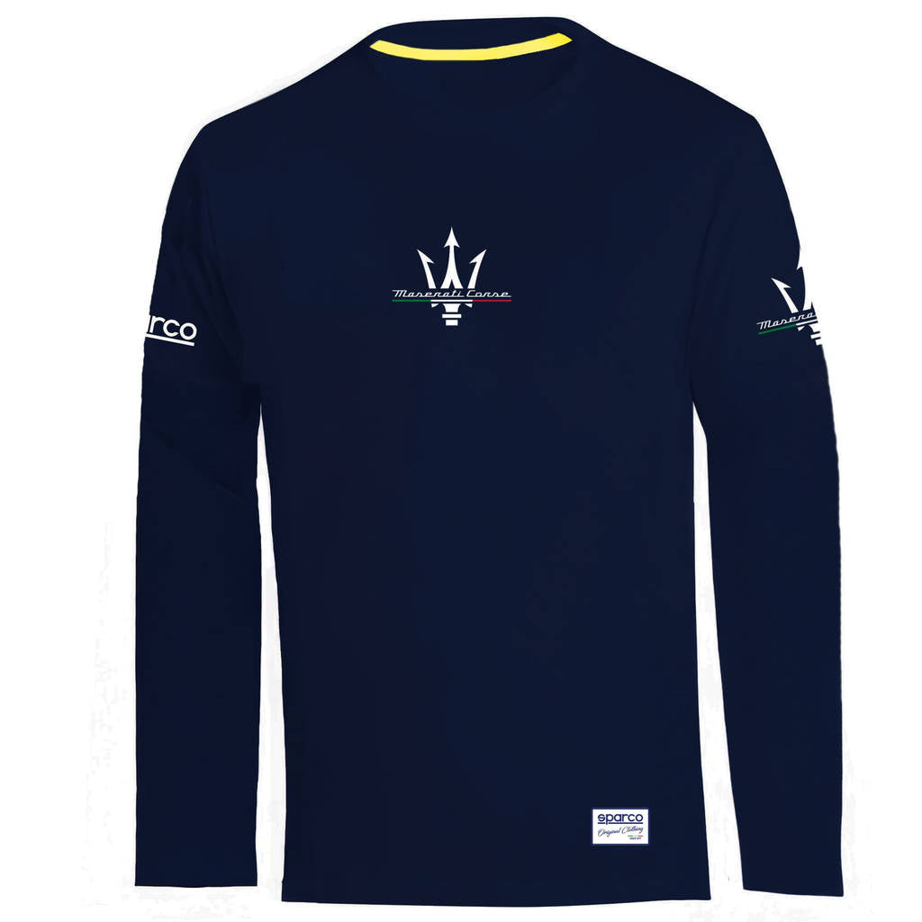 SPARCO BML0060J0N022XL Long Sleeve T-Shirt Maserati, Blue, Size 2XL Photo-0