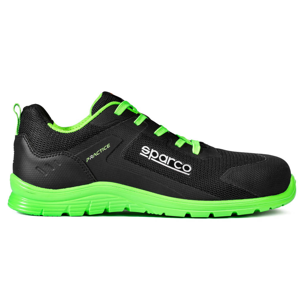 SPARCO BTB0047B0K15047 Mechanics Shoes Practice Rinus S1PS, Black/Fluo Green, Size 47 Photo-2