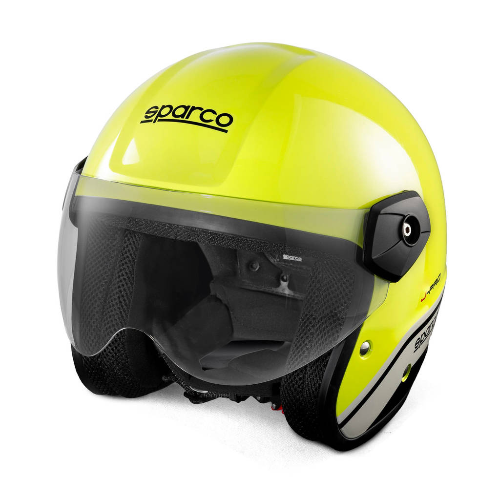 SPARCO 003379GFNR4XL Open-Face Racing Helmet J-Pro ECE06, Fluo Yellow/Black, Size XL Photo-3