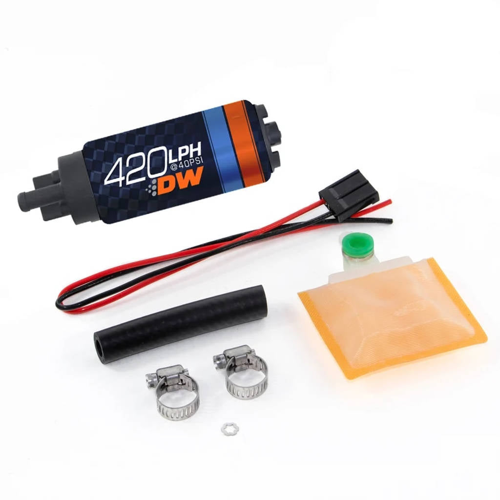 DEATSCHWERKS 9-421-1000 In-Tank Fuel Pump DW420 Series 420 LPH with Universal Install Kit Photo-0