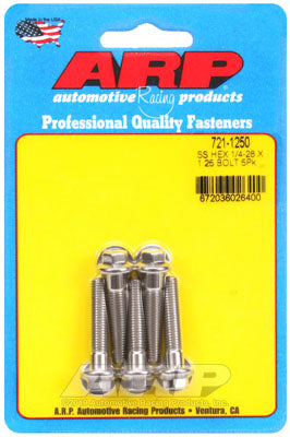 ARP 721-1250 SAE Bolt Kit 1/4-28 x 1.250 hex SS bolts Photo-0