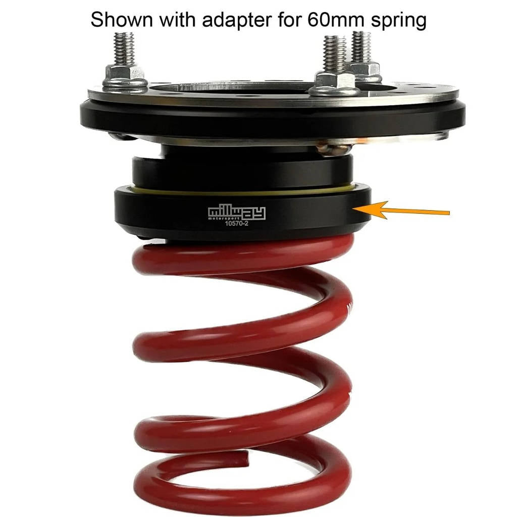 MILLWAY 10565-60 Camber Plate Spring Adapter for 60mm Racing Springs for BMW M3 (E46) / Z4M Photo-1
