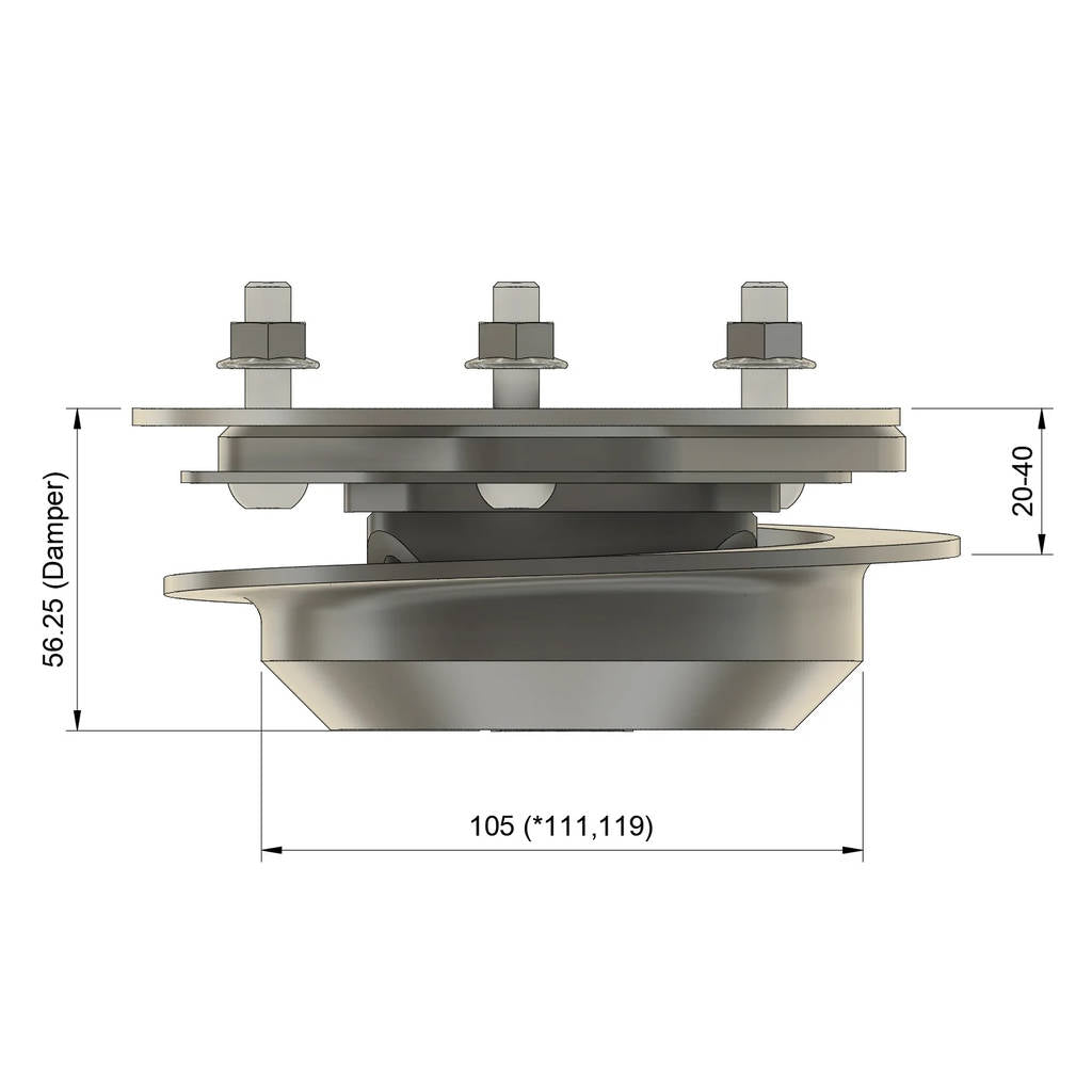 MILLWAY 90371-U-111 Adjustable Camber Caster Plates for BMW E24 / E28 / E30 / E34 Photo-0
