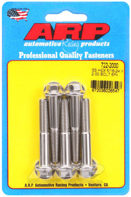 ARP 722-2000 SAE Bolt Kit 5/16-24 x 2.000 hex SS bolts Photo-0