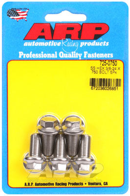 ARP 725-0750 SAE Bolt Kit 3/8-24 x .750 hex 7/16 wrenching SS bolts Photo-0