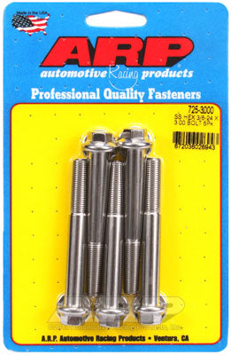 ARP 725-3000 SAE Bolt Kit 3/8-24 x 3.000 hex 7/16 wrenching SS bolts Photo-0