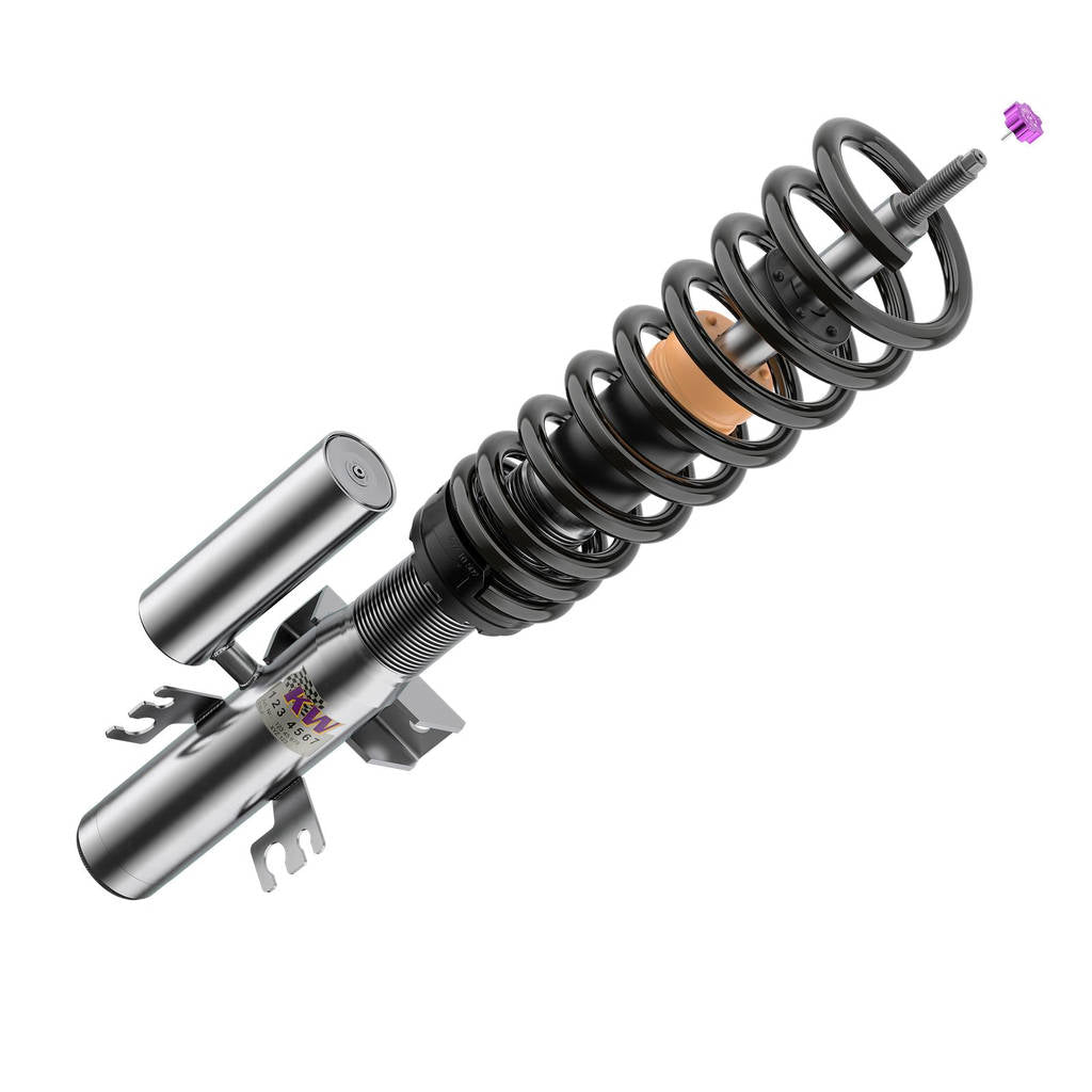 KW 35208800AN-B Coilover Kit V3 Leveling Black (incl. Cancellation Kit for Electronic Dampers) for VW T5 VR6 3.2 4motion Photo-2
