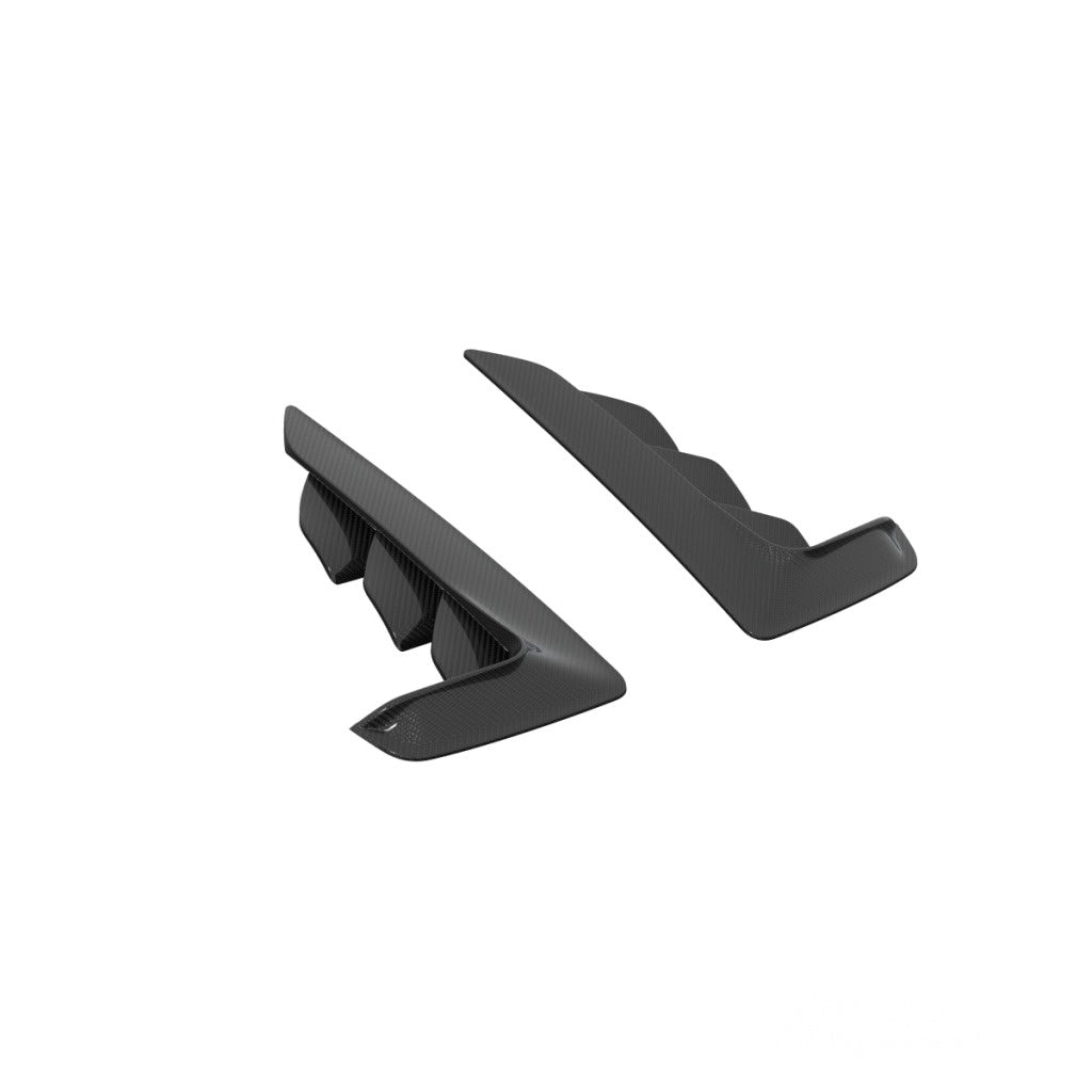 ALPHA-N AN-0966 Carbon Front Lid (Bonnet) Air Outlet Covers Set for PORSCHE 992.1 GT3 RS Photo-0