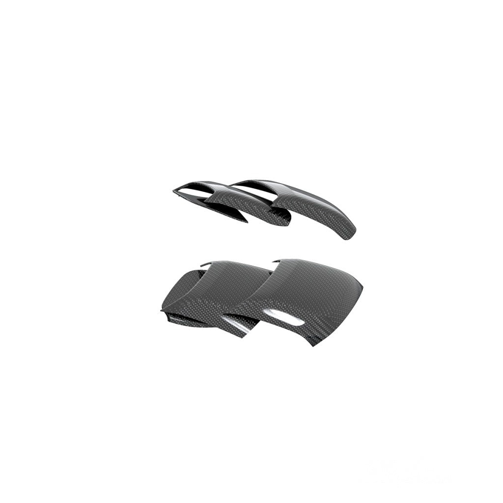 ALPHA-N AN-0927 Carbon Front Air Outlet Cover / Fender Set for PORSCHE 718 Cayman (982) GT4 RS Photo-0