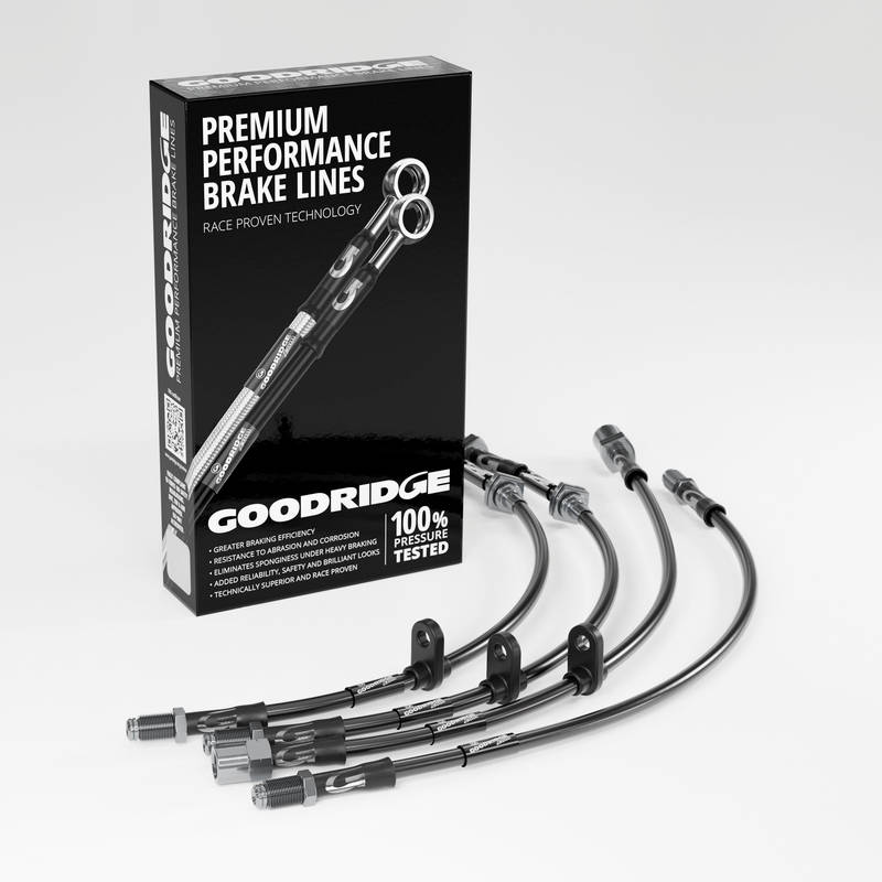 GOODRIDGE SVW0602-4C Brake Hoses, Stainless Steel for для VW Golf (Mk3) 1.8 Rear Drums 1992-1998 Photo-0