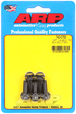 ARP 740-0750 SAE Bolt Kit 1/4-28 x .750 12pt black oxide bolts Photo-0