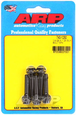 ARP 740-1250 SAE Bolt Kit 1/4-28 x 1.250 12pt black oxide bolts Photo-0