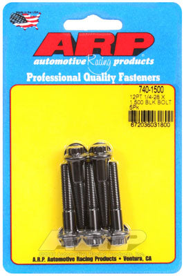 ARP 740-1500 SAE Bolt Kit 1/4-28 x 1.500 12pt black oxide bolts Photo-0