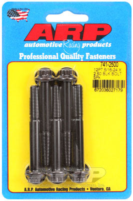 ARP 741-2500 SAE Bolt Kit 5/16-24 x 2.500 12pt black oxide bolts Photo-0