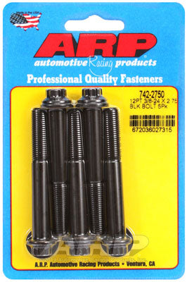 ARP 742-2750 SAE Bolt Kit 3/8-24 x 2.750 12pt black oxide bolts Photo-0
