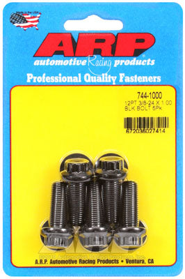 ARP 744-1000 SAE Bolt Kit 3/8-24 x 1.000 12pt 7/16 wrenching black oxide bolts Photo-0