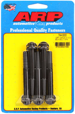 ARP 744-3000 SAE Bolt Kit 3/8-24 x 3.000 12pt 7/16 wrenching black oxide bolts Photo-0