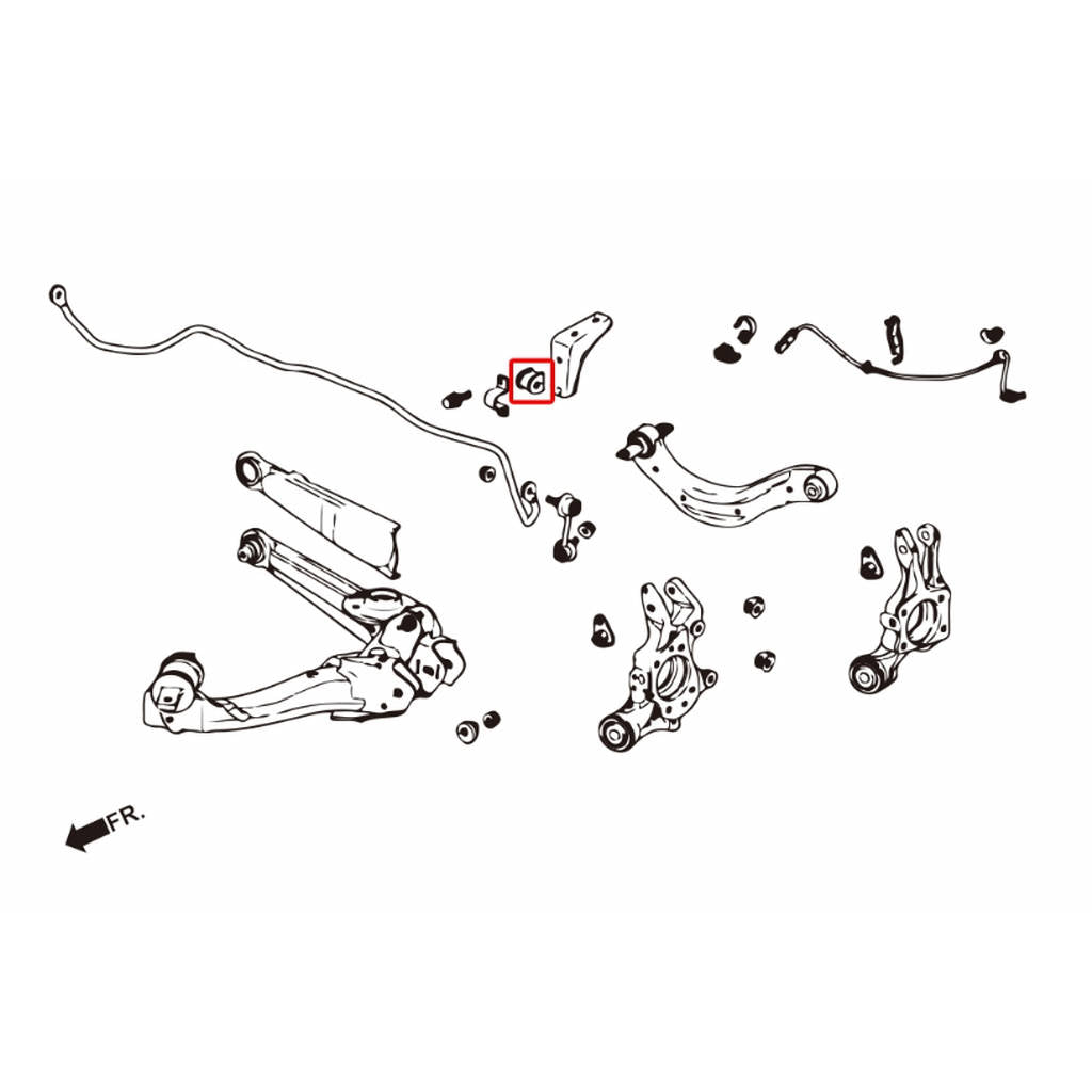 HARDRACE 6911 REAR- 21mm STABILIZER BUSHING 2PCS/SET HONDA CIVIC FD/TYPE-R/JDM Photo-1