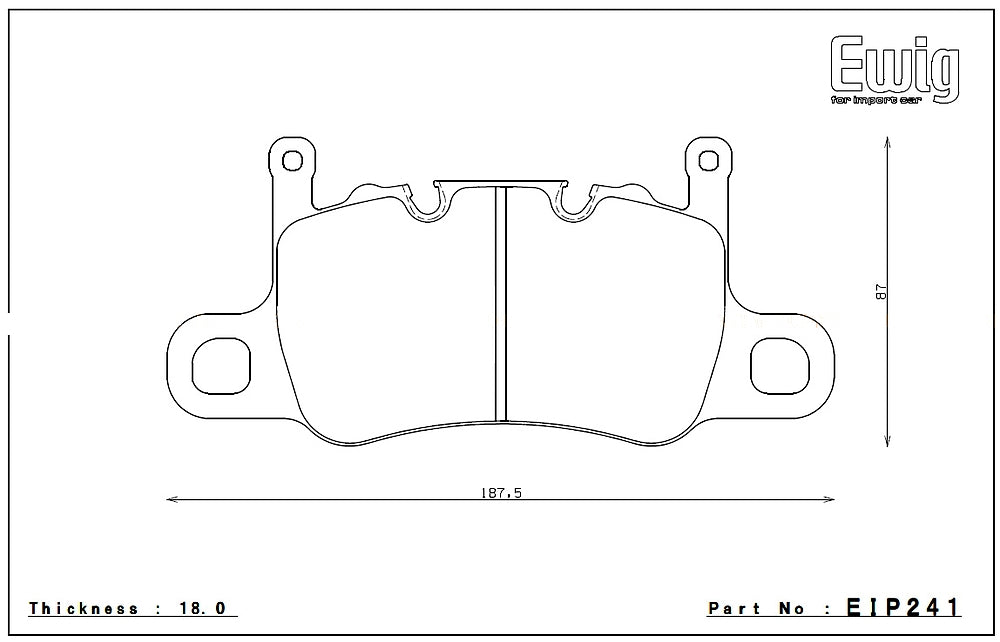 ENDLESS EIP241MA45B Rear brake pads PORSCHE 991 GT3/Cayman GT4 (cast iron) Photo-0 