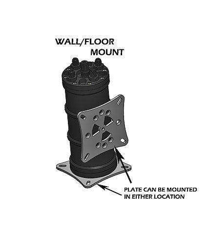 RADIUM 13-0054 FUEL SURGE TANK MOUNTING BRACKET, UNIVERSAL WALL/FLOOR STANDARD MOUNT Photo-1