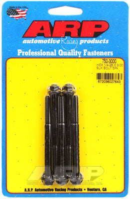 ARP 750-3000 SAE Bolt Kit 1/4-28 x 3.000 hex black oxide bolts Photo-0