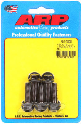 ARP 751-1000 SAE Bolt Kit 5/16-24 x 1.000 hex black oxide bolts Photo-0
