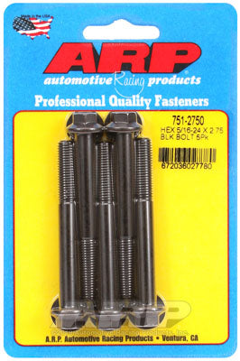 ARP 751-2750 SAE Bolt Kit 5/16-24 x 2.750 hex black oxide bolts Photo-0
