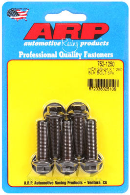 ARP 752-1250 SAE Bolt Kit 3/8-24 x 1.250 hex black oxide bolts Photo-0