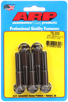 ARP 752-2000 SAE Bolt Kit 3/8-24 x 2.000 hex black oxide bolts Photo-0