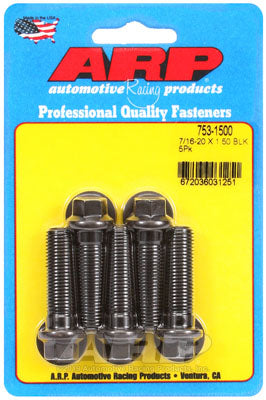 ARP 753-1500 SAE Bolt Kit 7/16-20 x 1.500 hex black oxide bolts Photo-0
