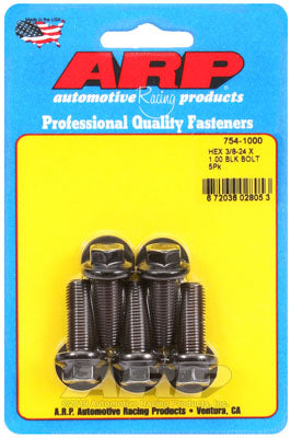 ARP 754-1000 SAE Bolt Kit 3/8-24 x 1.000 hex 7/16 wrenching black oxide bolts Photo-0