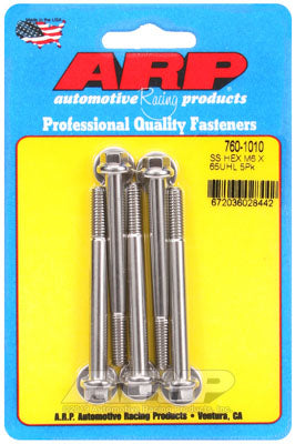 ARP 760-1010 Metric Thread Bolt Kit M6 x 1.00 x 65 hex SS bolts Photo-0