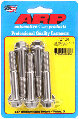 ARP 762-1008 Metric Thread Bolt Kit M10 x 1.50 x 60mm hex SS bolts Photo-0