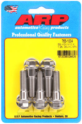 ARP 763-1004 Metric Thread Bolt Kit M10 x 1.25 x 35 hex SS bolts Photo-0