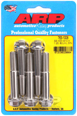 ARP 763-1008 Metric Thread Bolt Kit M10 x 1.25 x 60 hex SS bolts Photo-0