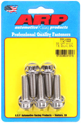 ARP 772-1003 Metric Thread Bolt Kit M10 x 1.50 x 30 12pt SS bolts Photo-0