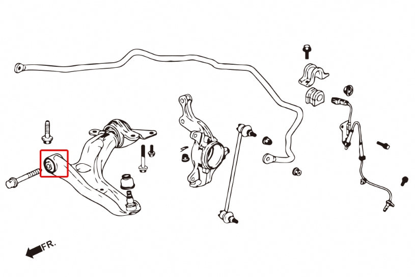 HARDRACE 7747 FRONT LOWER ARM BUSHING 2PCS/SET HONDA FIT GE/GK Photo-1